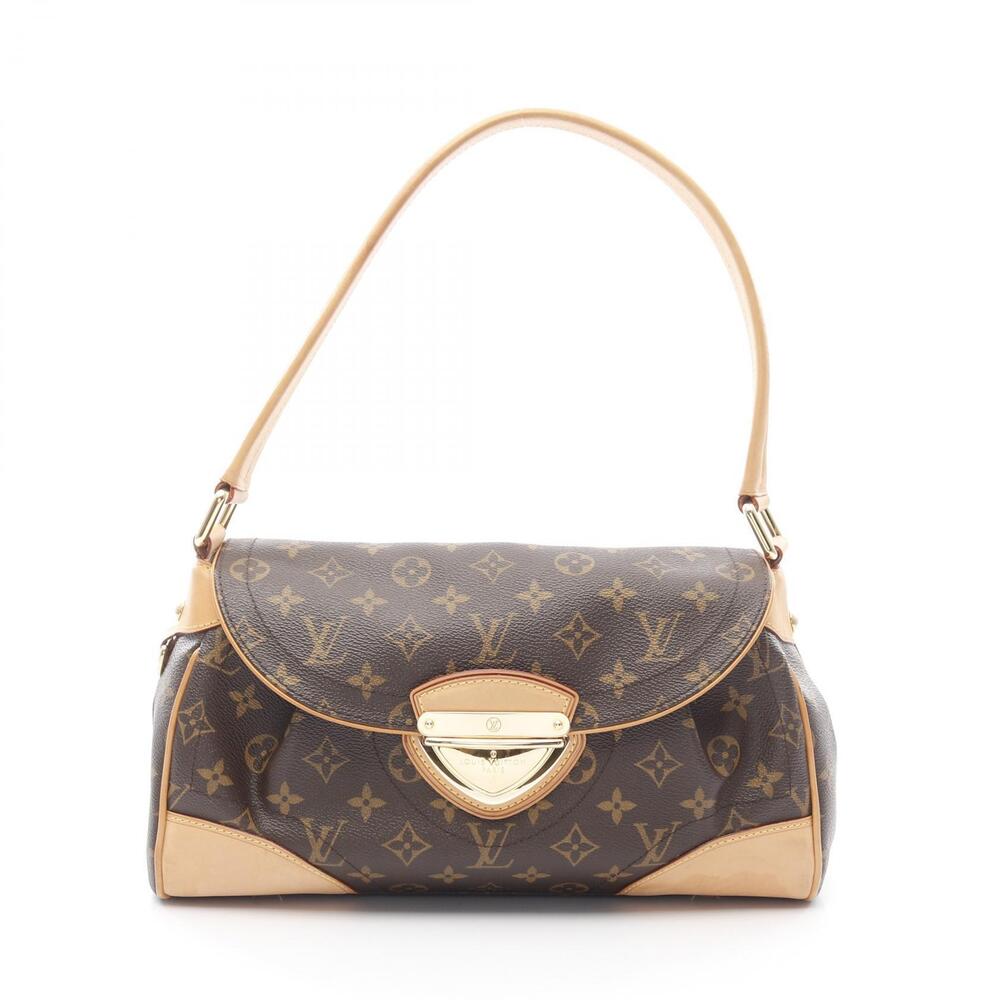 Louis Vuitton Beverly Shoulder Bag Canvas Leather Monogram Brown